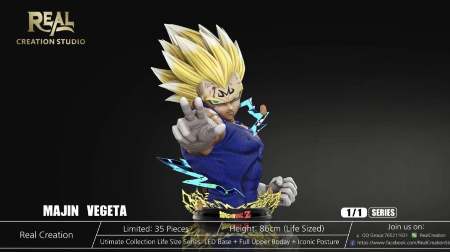 Anime Resins Real creation Studio | >Pre Order< Real Creation Studio - Majin Vegeta Bust