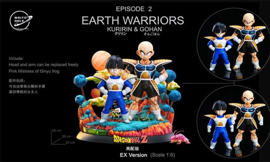 Anime Resins White Hole Studio | >Pre Order< White Hole Studio - Earth Warrior'S Kuririn And Gohan