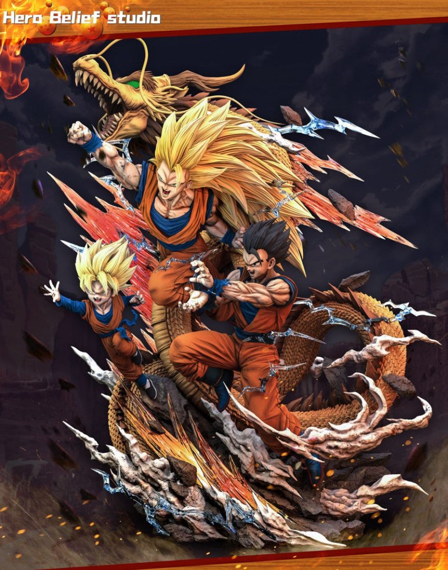Anime Resins Hero Belief Studio | >Pre Order< Hero Belief Studio - Goku, Gohan & Goten